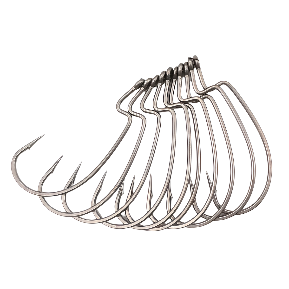 LUREHOLIC PTFE Super Slide Offset Hook Worm Hook Texas Rig Drop Shot Stainless Steel Worm Fishhook Fishing Accessories