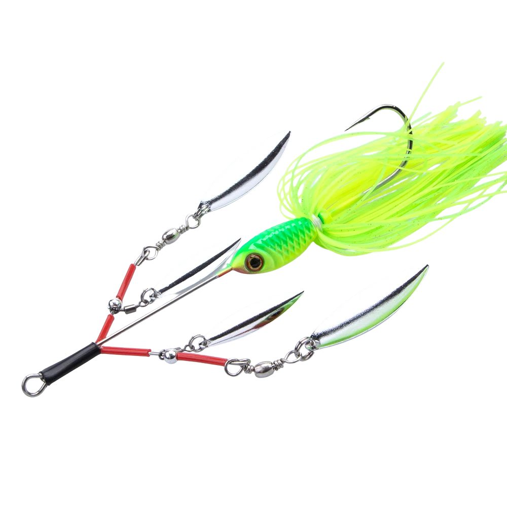 23g Spinner Bait Lead Jig Head Silicone Skirt Rubber Fishing Jigs With Rubber Skirt Lures Buzzbait Lure