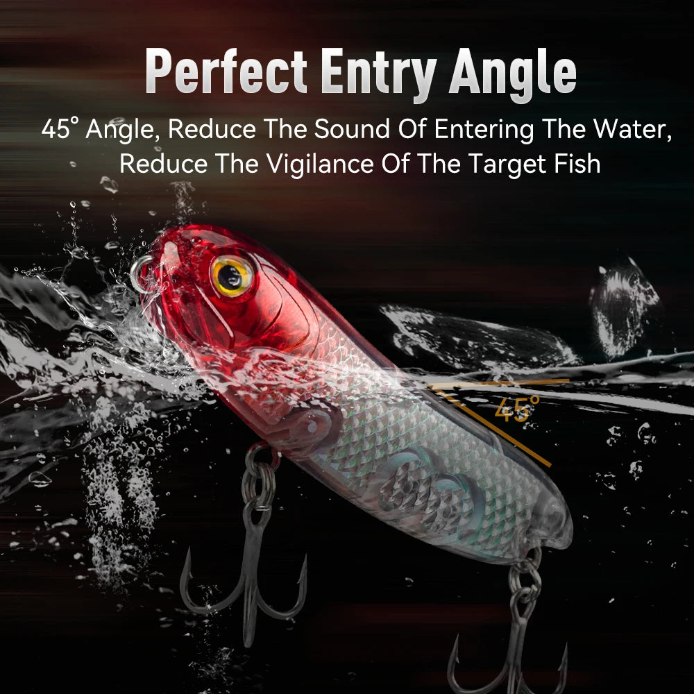 Kingdom Topwater Fishing Lure Z-Dog 3D Hologram 4.5g 7.5g 11.5g 19g Artificial Pencil Minnow Floating Hard Baits Surface Lures