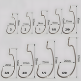 LUREHOLIC PTFE Super Slide Offset Hook Worm Hook Texas Rig Drop Shot Stainless Steel Worm Fishhook Fishing Accessories