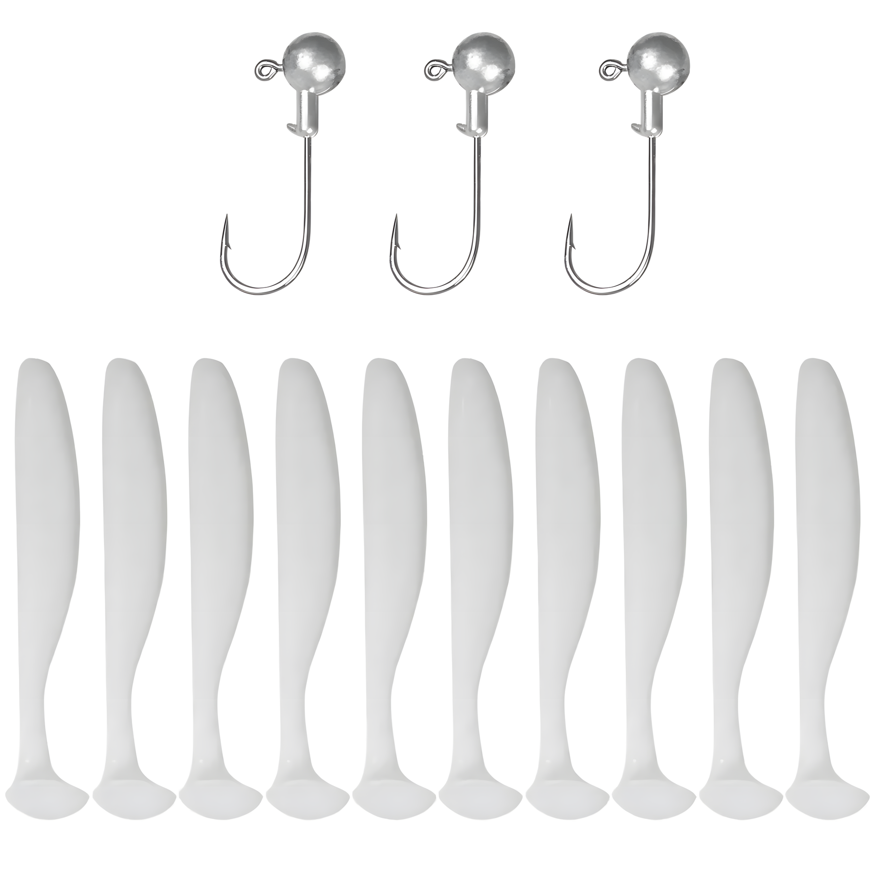 10PCS Soft Lure 5.5cm 7cm 10cm T Tail Worm 3PCS Jigging Head Hook 3g 5g 10g Metal Jig Carp Fishing Pesca Swimbait Gear Kit Bait