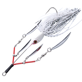 23g Spinner Bait Lead Jig Head Silicone Skirt Rubber Fishing Jigs With Rubber Skirt Lures Buzzbait Lure