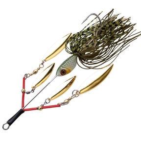 23g Spinner Bait Lead Jig Head Silicone Skirt Rubber Fishing Jigs With Rubber Skirt Lures Buzzbait Lure