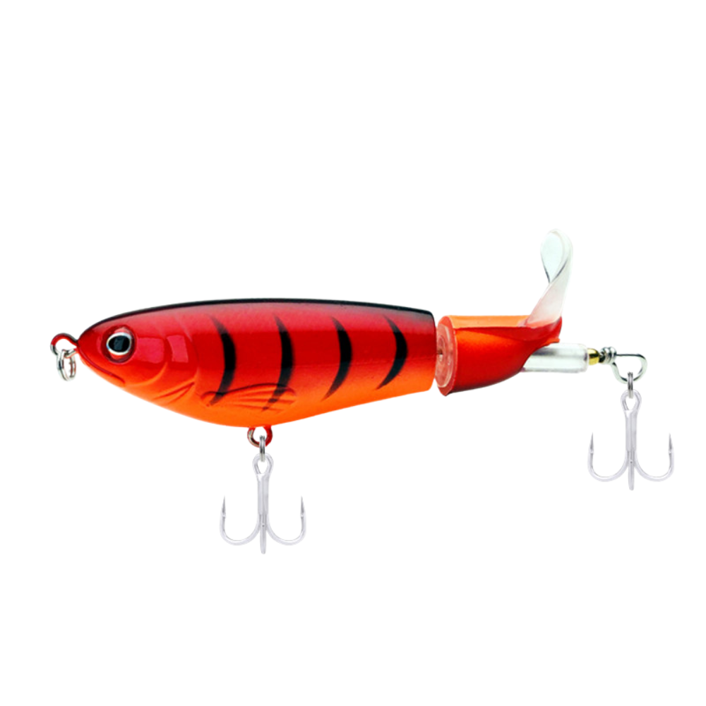 GREENSPIDER Pesca With Propeller Topwater Fishing Lures 97mm 14g Artificial Bait Hard Plopper Soft Rotating Tail Fishing Tackle
