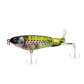 GREENSPIDER Pesca With Propeller Topwater Fishing Lures 97mm 14g Artificial Bait Hard Plopper Soft Rotating Tail Fishing Tackle