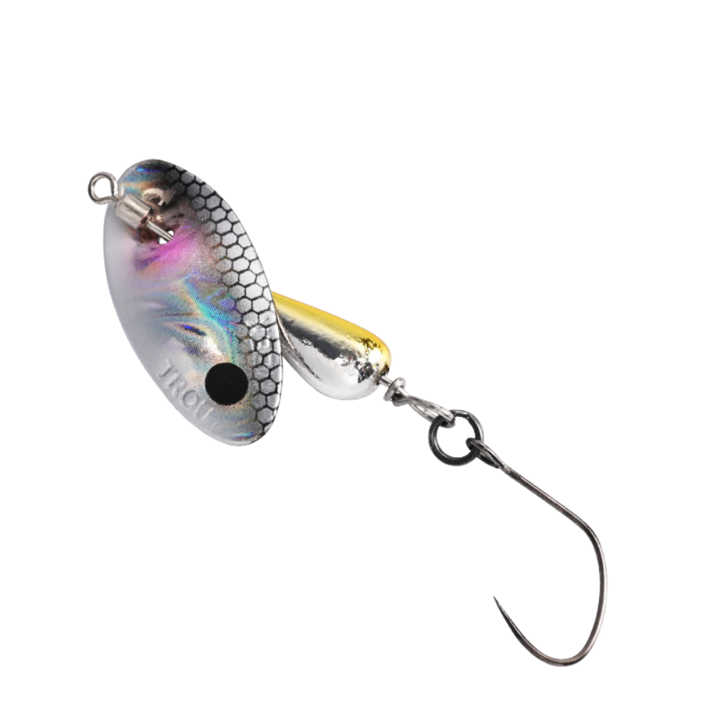 BLUX AR-S Rotating Spinner Metal Lure 2.1g/3.5g Single Hook Artificial Bait Copper Blade Spoon Stream Area Trout Fishing Lure