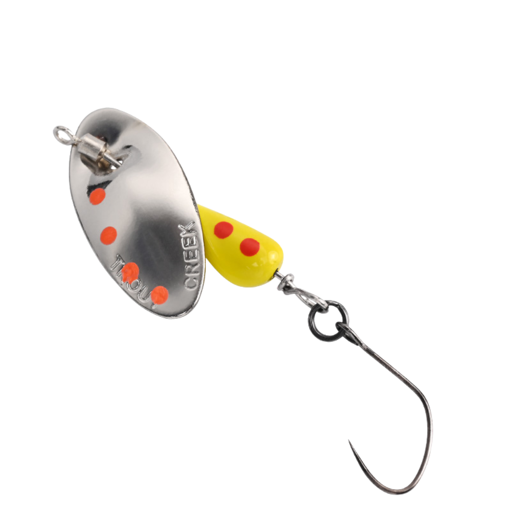 BLUX AR-S Rotating Spinner Metal Lure 2.1g/3.5g Single Hook Artificial Bait Copper Blade Spoon Stream Area Trout Fishing Lure