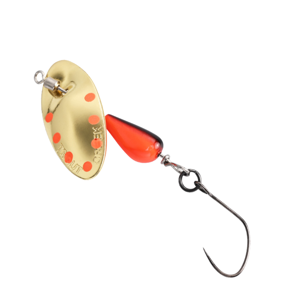 BLUX AR-S Rotating Spinner Metal Lure 2.1g/3.5g Single Hook Artificial Bait Copper Blade Spoon Stream Area Trout Fishing Lure