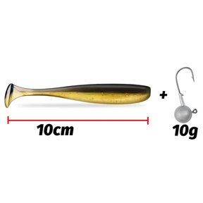 10PCS Soft Lure 5.5cm 7cm 10cm T Tail Worm 3PCS Jigging Head Hook 3g 5g 10g Metal Jig Carp Fishing Pesca Swimbait Gear Kit Bait