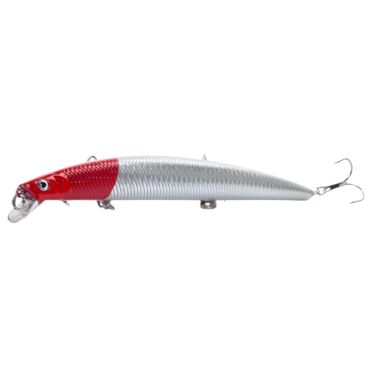 Best selling 1pcs 18cm 24g big long fish Minnow sea fishing lure bait 3D eyes Strong hooks lures for sea fishing