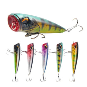 1pc  Popper Fishing Lure 8cm 14g Hard Bait Artificial Poper Topwater Bass Trout Pike Fishing Crankbait Crank Wobbler