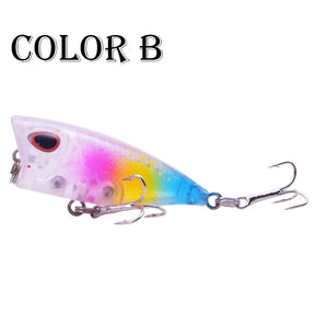 1Pcs Mini Top Water Popper Hard Bait Floating Fishing Lure 40mm 3g Crankbait Wobblers Tackle Isca Poper Pike Artificial Lures