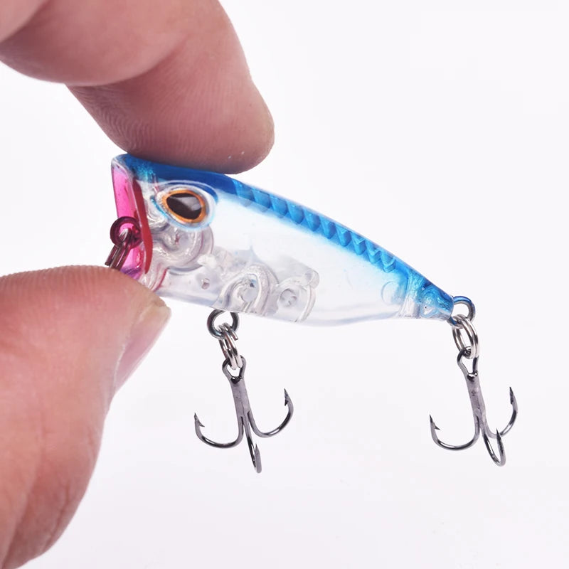 1Pcs Mini Top Water Popper Hard Bait Floating Fishing Lure 40mm 3g Crankbait Wobblers Tackle Isca Poper Pike Artificial Lures