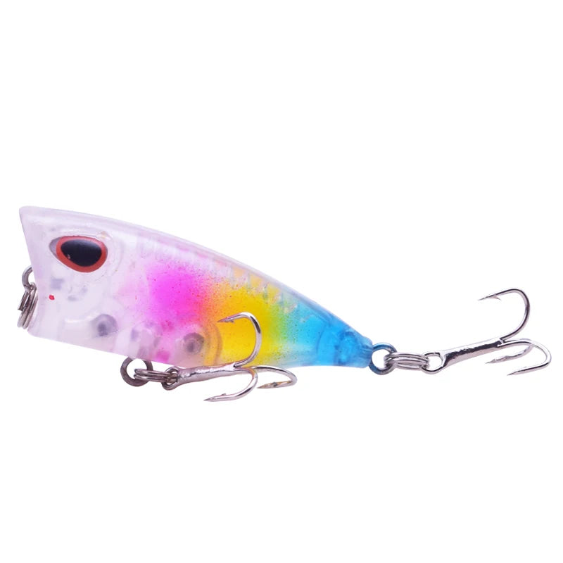 1Pcs Mini Top Water Popper Hard Bait Floating Fishing Lure 40mm 3g Crankbait Wobblers Tackle Isca Poper Pike Artificial Lures