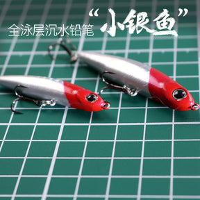 1PCS 3.5g 5.5g 8g 13g 17g Mini Pencil Minnow Fishing Lure Hard Bait Diving Sinking Treble Hooks Artificial Bait Hard Lure