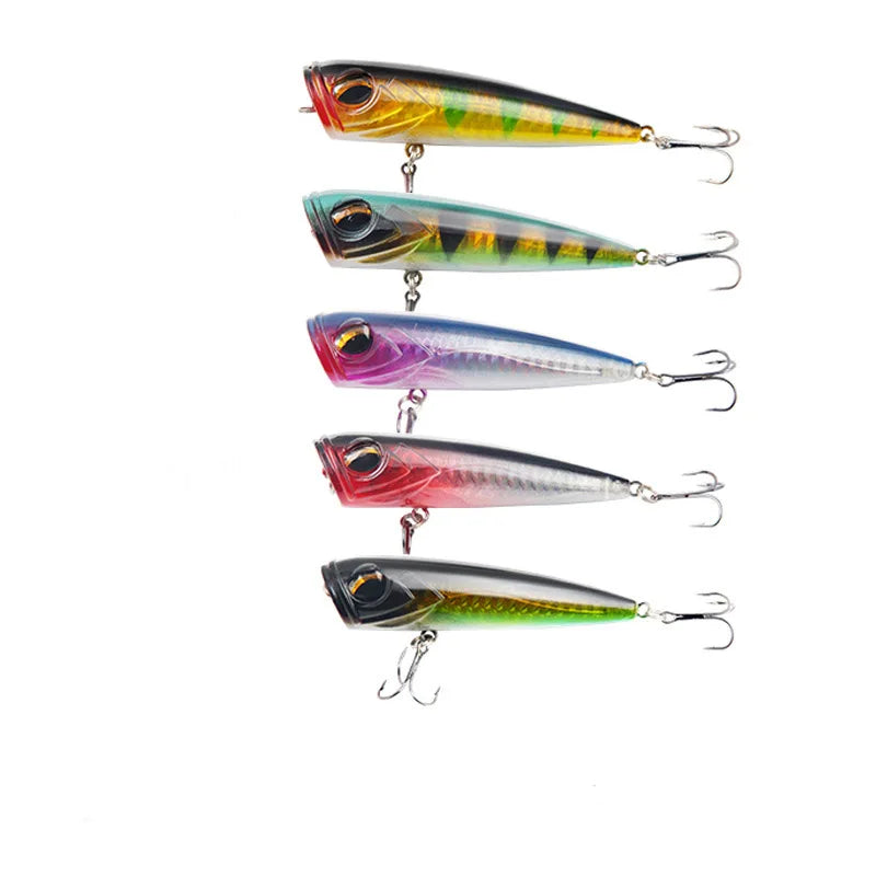 1pc  Popper Fishing Lure 8cm 14g Hard Bait Artificial Poper Topwater Bass Trout Pike Fishing Crankbait Crank Wobbler