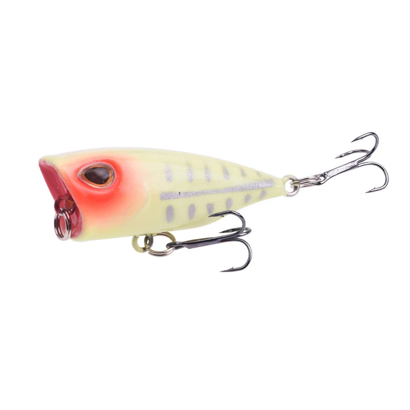 1Pcs Mini Top Water Popper Hard Bait Floating Fishing Lure 40mm 3g Crankbait Wobblers Tackle Isca Poper Pike Artificial Lures
