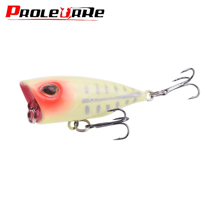 1Pcs Mini Top Water Popper Hard Bait Floating Fishing Lure 40mm 3g Crankbait Wobblers Tackle Isca Poper Pike Artificial Lures
