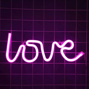 Luminária Neon Led Love Painel Services