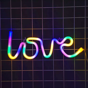 Luminária Neon Led Love Painel Services