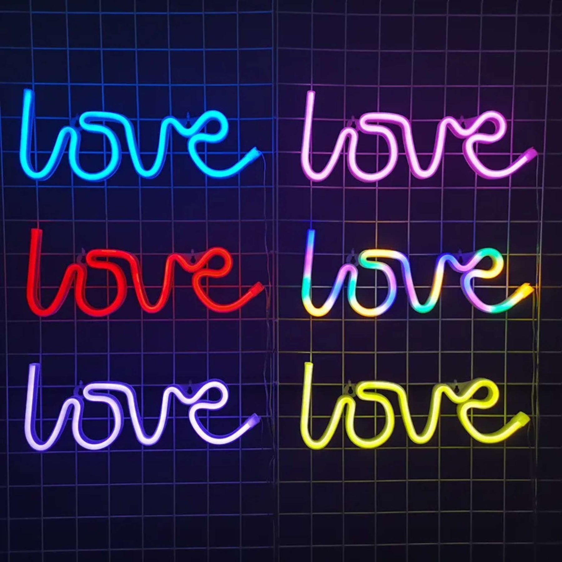 Luminária Neon Led Love Painel Services