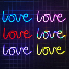 Luminária Neon Led Love Painel Services