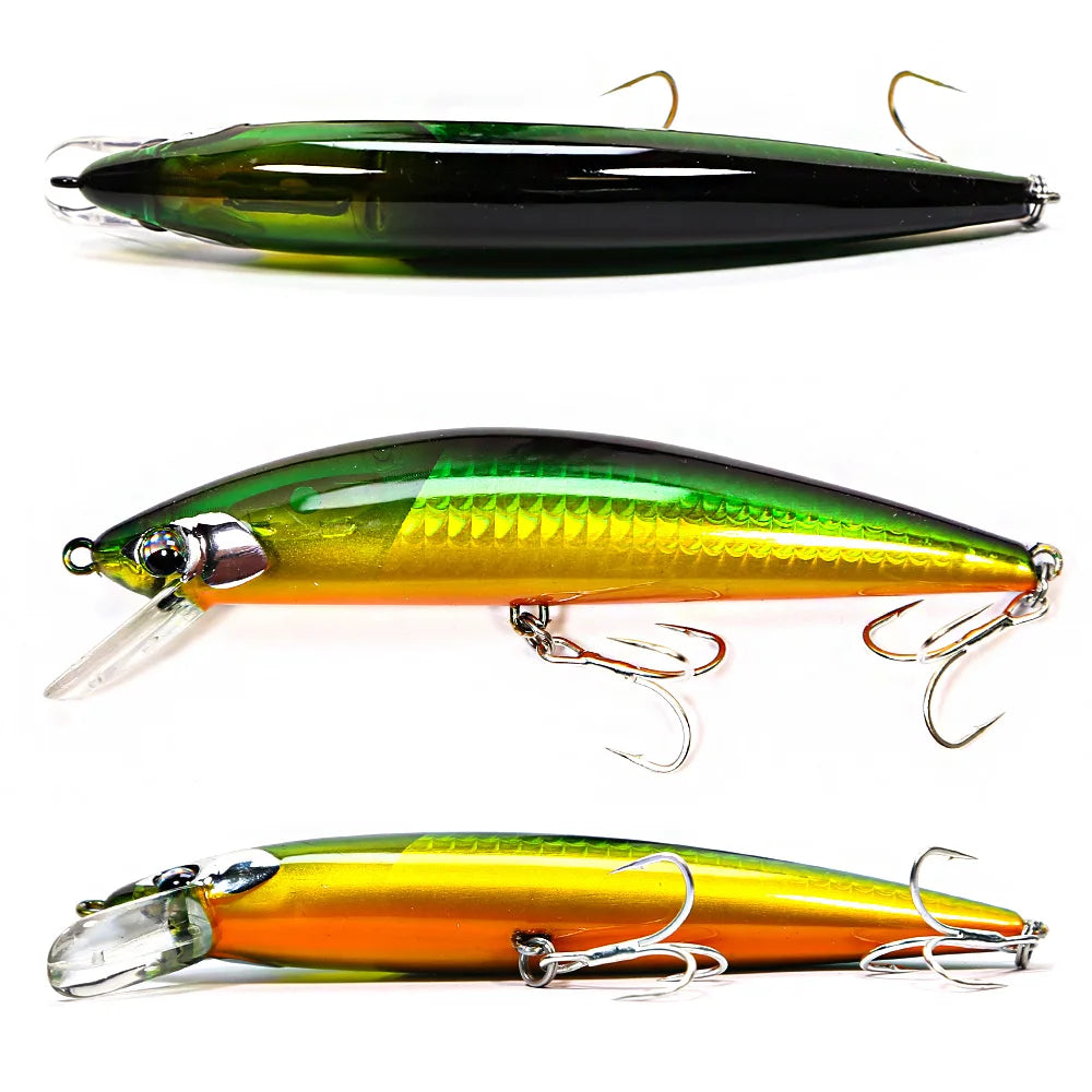 B&U 120mm 36.7g Minnow Sinking Fishing Lure Hard Plastic Trout Lure Artificial Bait Pesca Wobbler Fishing pike bass Crankbait