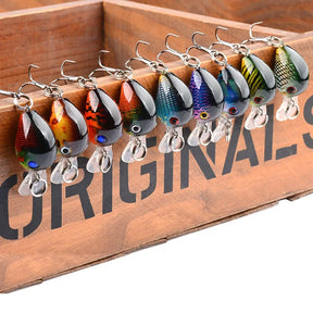 New Fishing Carp Wobbler CrankBait BKK Single Hook Rock Luya Laser Fake Lure Little Fat Man Floating Water 3.3CM/2G