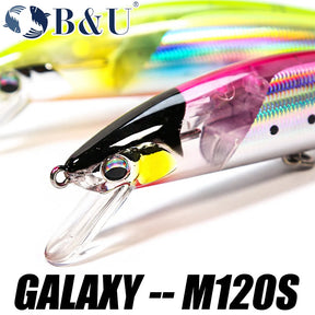 B&U 120mm 36.7g Minnow Sinking Fishing Lure Hard Plastic Trout Lure Artificial Bait Pesca Wobbler Fishing pike bass Crankbait