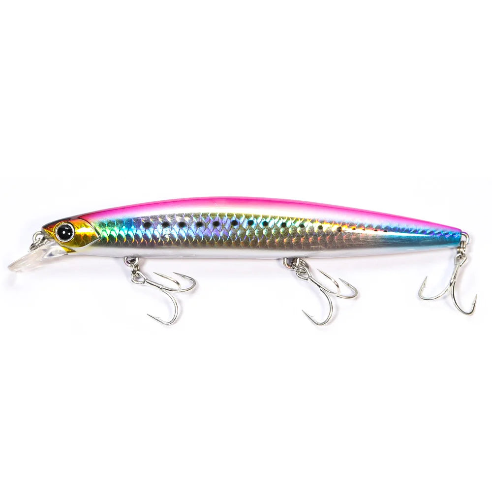 B&U 135mm 27.1g Ultra Long Casting 135S Saltwater Sinking Minnow Weight Fishing Lure Seabass Hard Bait