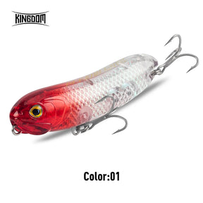 Kingdom Topwater Fishing Lure Z-Dog 3D Hologram 4.5g 7.5g 11.5g 19g Artificial Pencil Minnow Floating Hard Baits Surface Lures