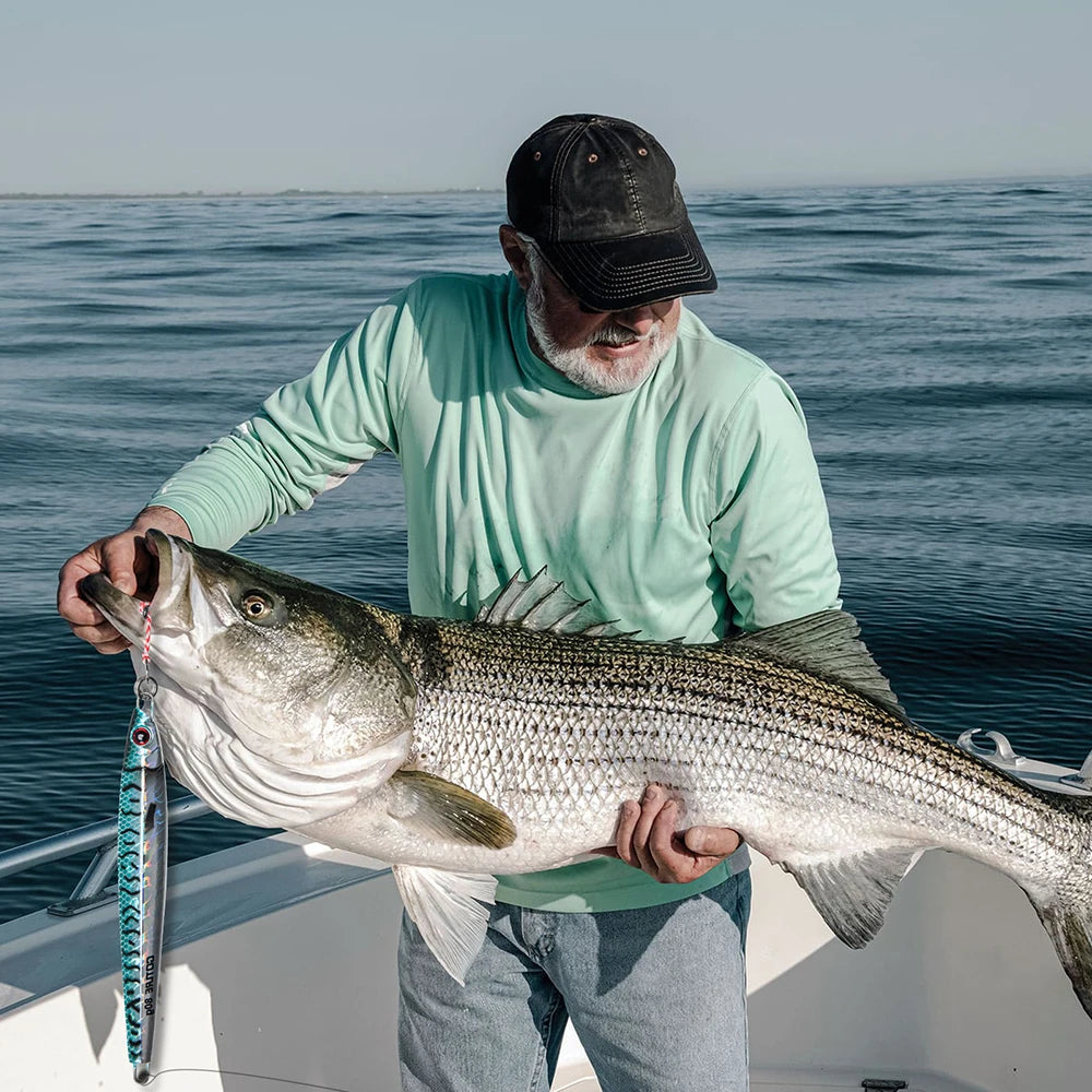 Goture Fishing Lure Fast Jig 60g 80g 100g 150g 12/13/14/16cm Jigbait Seafishing throw Jig Luminous Metal Artificial Bait