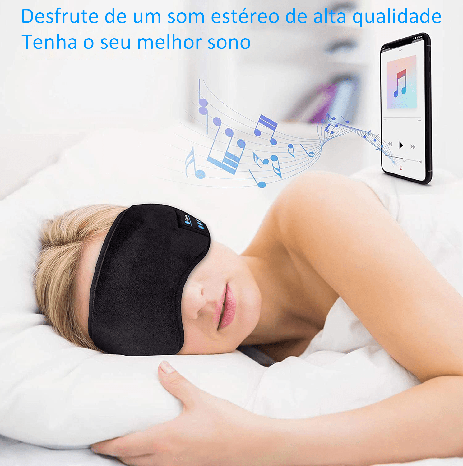 Mascara de dormir com fone Bluetooth